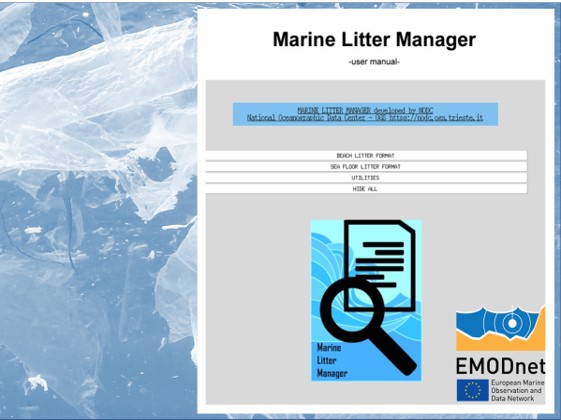 Read the User Manual for Marine Litter Manager !